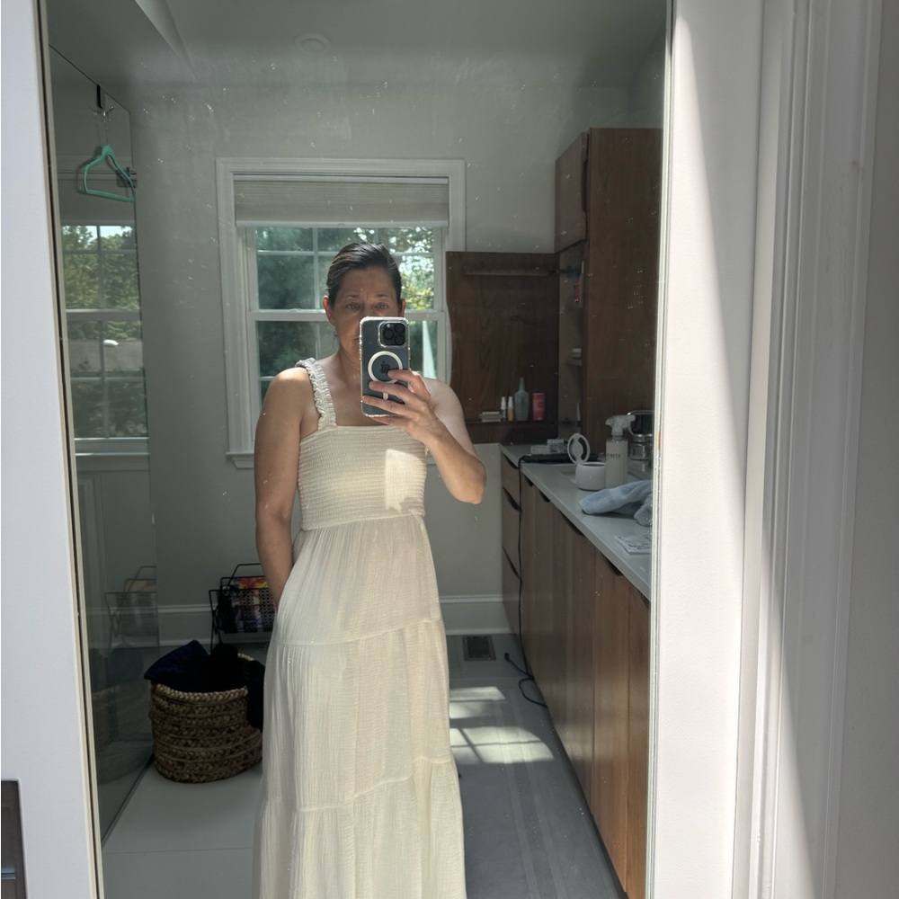 Marine Layer Cotton Smocked Maxi Dress
